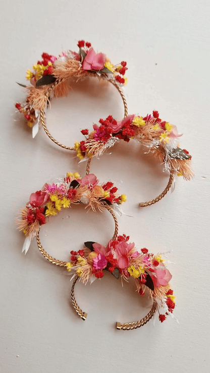Bracelet jonc fleuri personnalisable