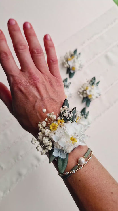 Bracelet ruban Fleuri  - Personnalisable