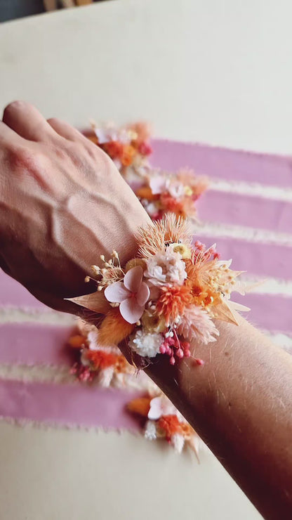 Bracelet ruban Fleuri  - Personnalisable