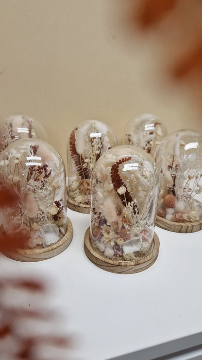 Cloche fleurie personnalisable - fleurs séchées & stabilisées