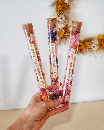 Fiole fleurie personnalisable - Cadeau unique